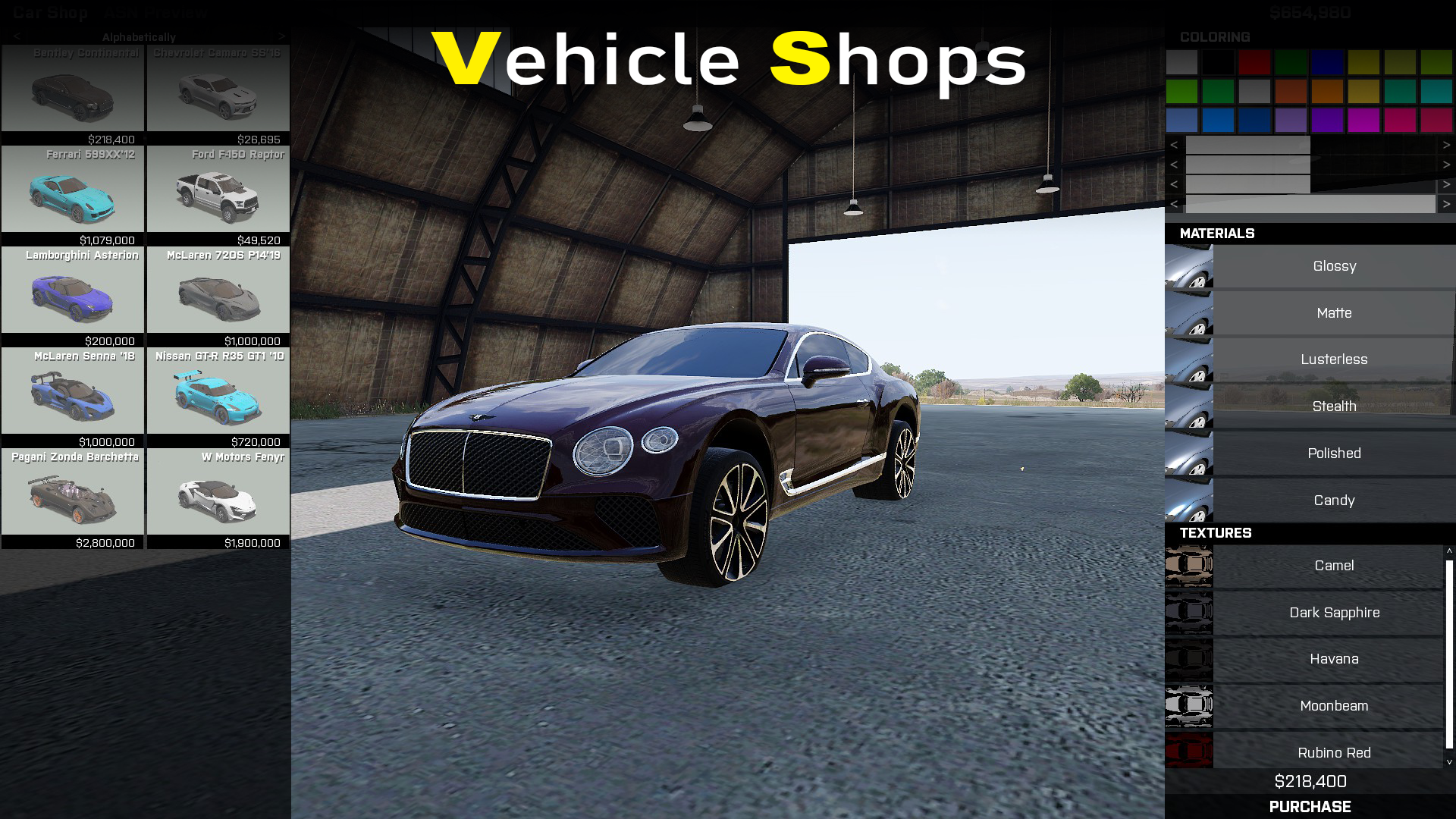 Vehicle Shops